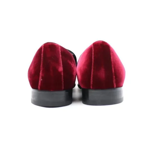 To Boot New York Velvet Burgundy Men's Size 11 Slip On Dress Shoes